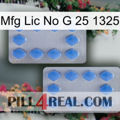 Mfg Lic No G 25 1325 20